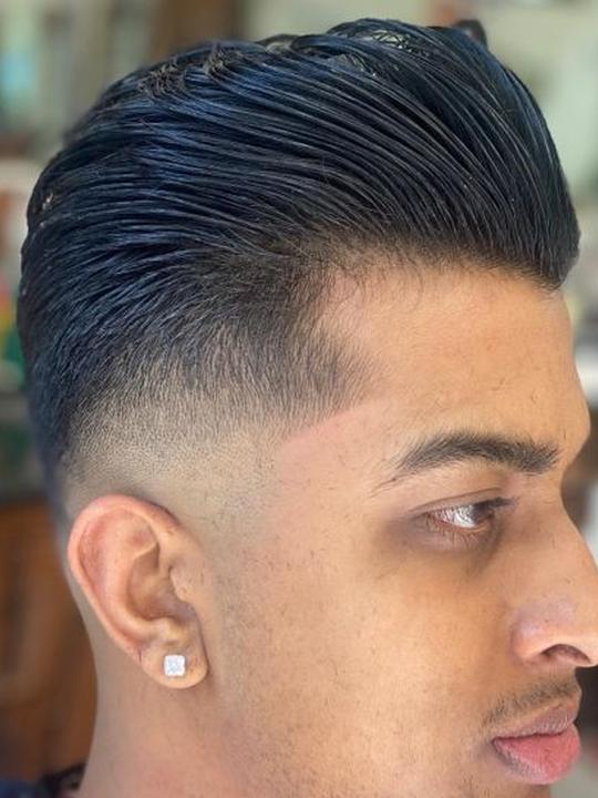 Classic pompadour fade